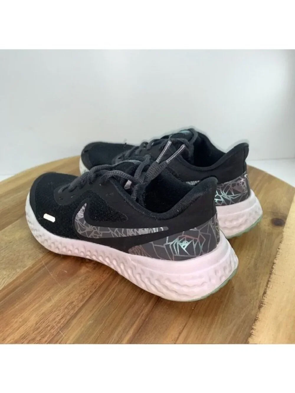 Nike Revolution 5 BQ5688-001 Black Girls Running Shoes 3.5Y